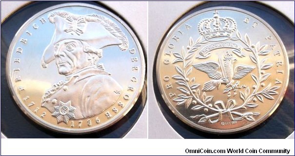 999 Silver 1988 Germany Frederick The Great 1740-1786 Stunning Proof Strike Go Here:

http://stores.ebay.com/Mt-Hood-Coins