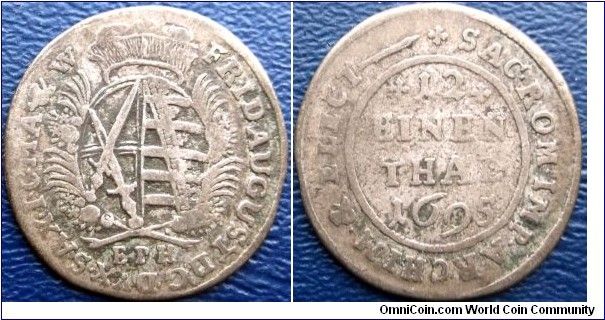 Silver 1695 German States Saxony Albertine 1/12 Thaler Doppelgroschen 
Go Here:

http://stores.ebay.com/Mt-Hood-Coins