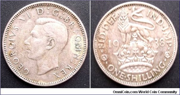 Silver 1938 Great Britain George VI Shilling KM#854 Nice Toned Circ Lion Go Here:

http://stores.ebay.com/Mt-Hood-Coins