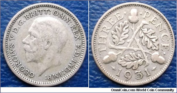 Silver 1931 Great Britain 3 Pence George V KM#831 Oak Leaves Nice Circ Go Here:

http://stores.ebay.com/Mt-Hood-Coins
