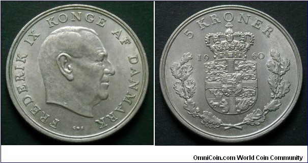 Denmark 5 kroner.
1960