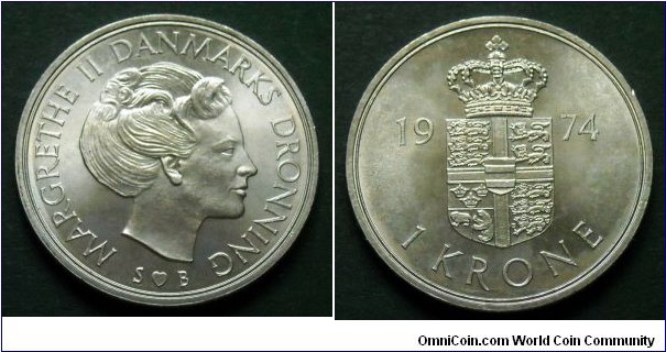 Denmark 1 krone.
1974