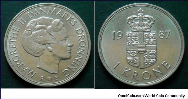 Denmark 1 krone.
1987