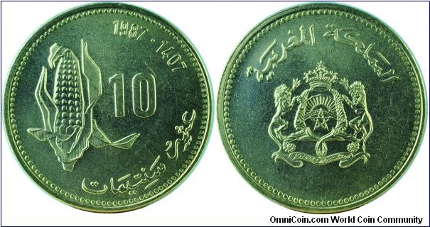 Morocco10Santimat-FAO-y84-(AH1407)1987