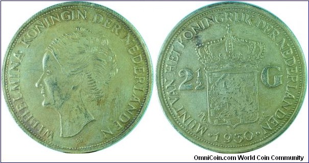 Netherlands2.5Gulden-km165-1930