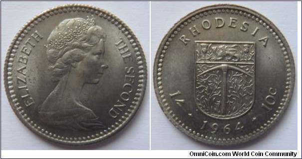 Old 1 shilling
New 10 cents 