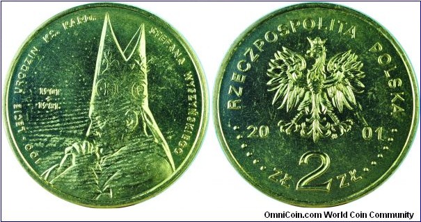 Poland2Zlote-CardinalStefanWyszynski-y418-2001