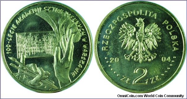 Poland2Zlote-100yrsArtsAcademy-y509-2004