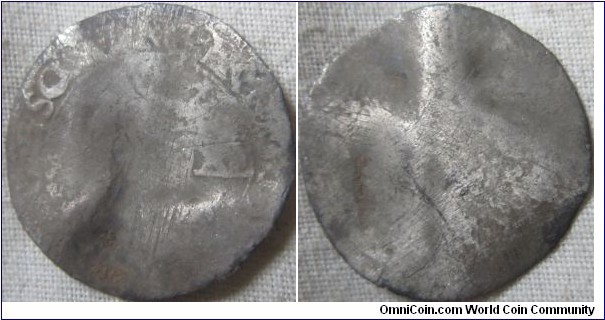 unknown low grade worn coin possibly scottish
