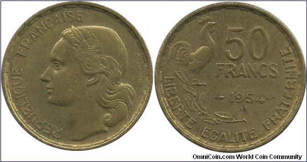 France 20 Francs 1954B