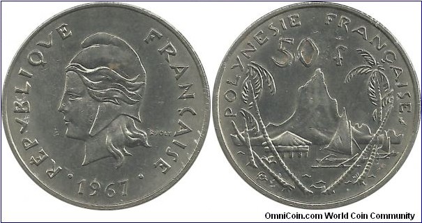 FrenchPolynesia 50 Francs 1967