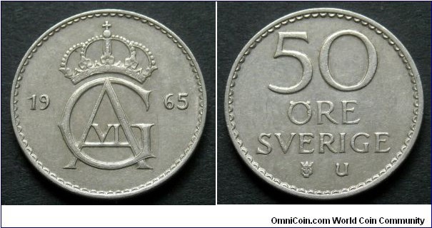Sweden 50 ore.
1965