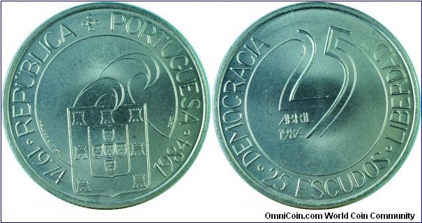 Portugal25Escudos-Ann.Revolution-km623-1984