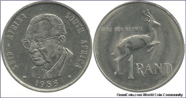 SouthAfrica 1 Rand 1985 - President Marais Viljoen
