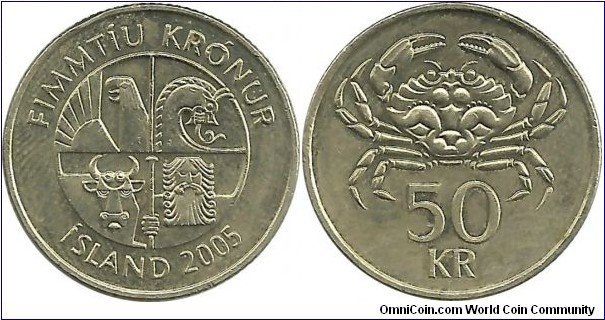 Iceland 50 Kronur 2005