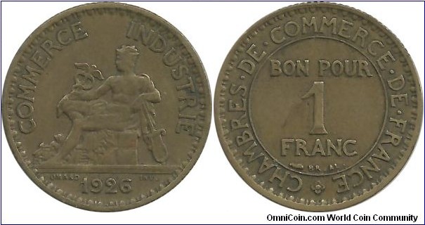 France 1 Franc 1926 (rare coin)