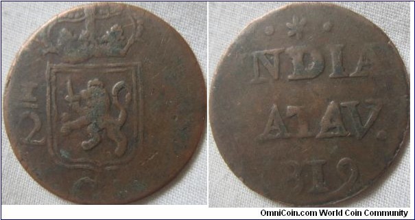 India Batav 1/2 cent