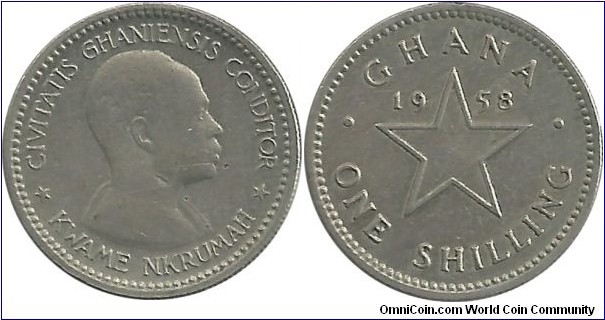 Ghana 1 Shilling 1958