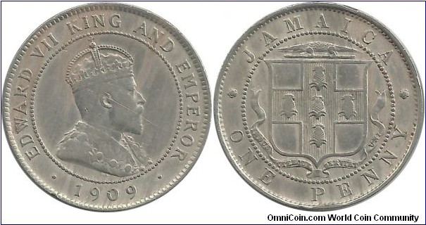 Jamaica 1 Penny 1909