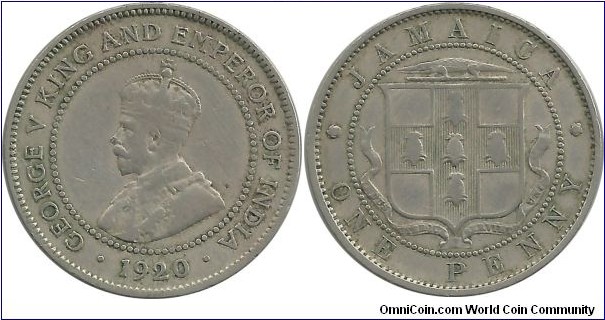 Jamaica 1 Penny 1920