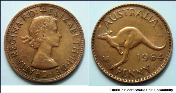 Australia 1 penny.
1964, Melbourne mint.