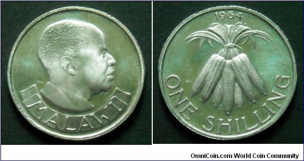 Malawi 1 shilling.
1964, Proof.
Mintage: 10.000 pieces.