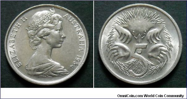 Australia 5 cents.
1984