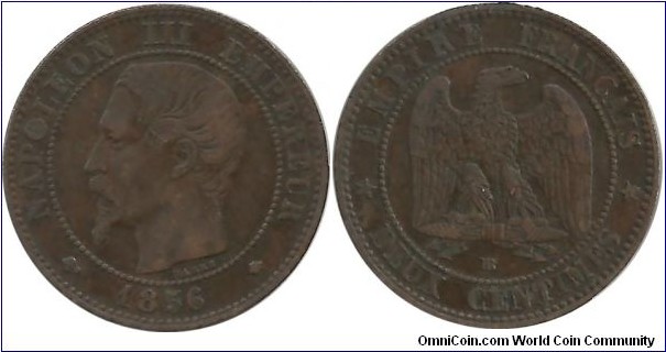 France 2 Centimes 1856BB