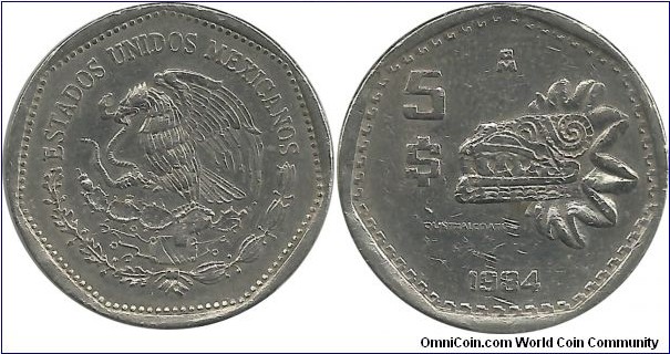 Mexico 5 Pesos 1984