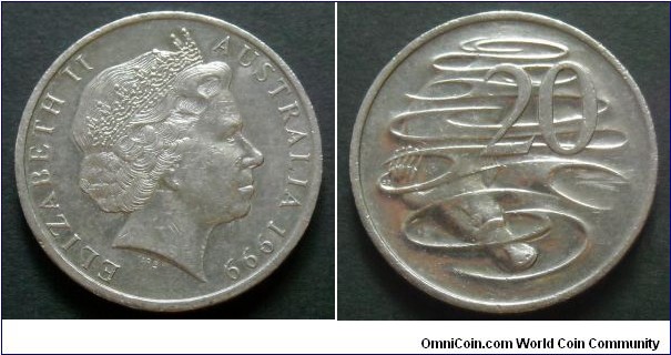 Australia 20 cents.
1999