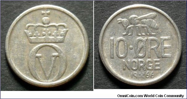 Norway 10 ore.
1966