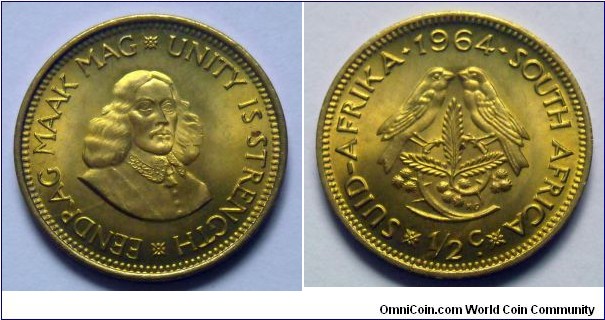 South Africa 1/2 cent.
1964, Special thanks to Manfred.