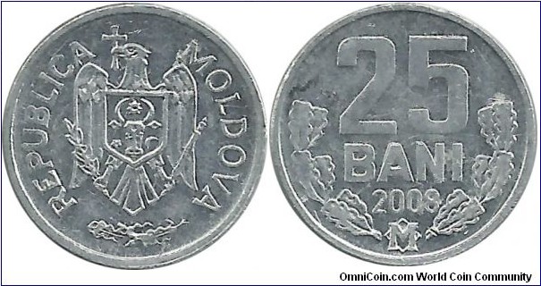 Moldovan Republic 25 Bani 2008