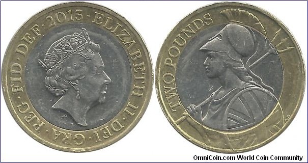 U.Kingdom 2 Pounds 2015 - Britannia