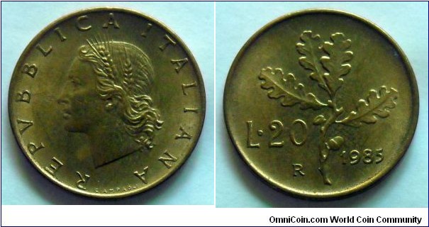 Italy 20 lire.
1985