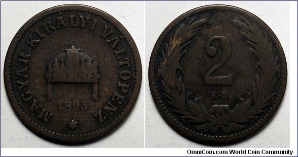 Hungary, 1895-KB 1 Filler, KM#480.