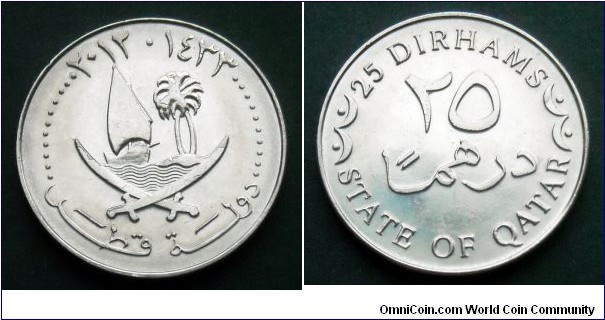 Qatar 25 dirhams.
2012 (AH 1433)