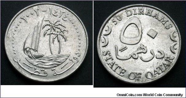 Qatar 50 dirhams.
2003 (AH 1424)