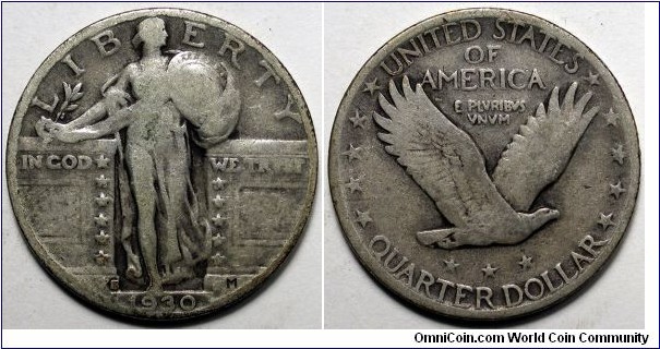 1930-S Standing liberty quarter.