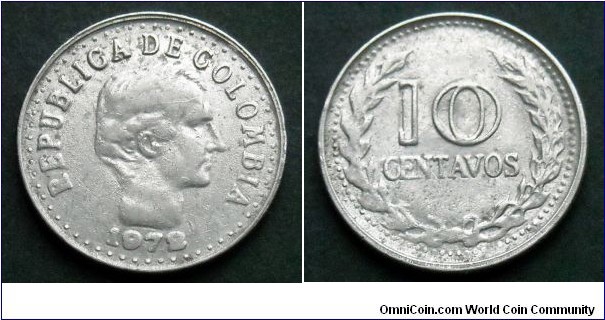 Colombia 10 centavos.
1972