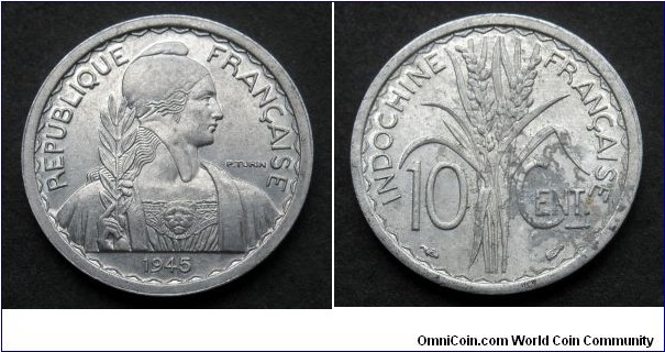French Indochina 10 centimes.
1945