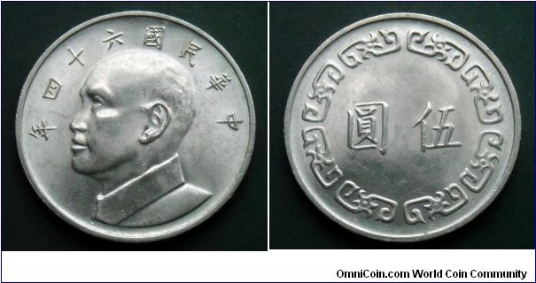 Taiwan 5 yuan.
1975
