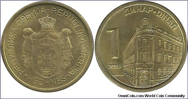 Serbia-Republic 1 Dinar 2016