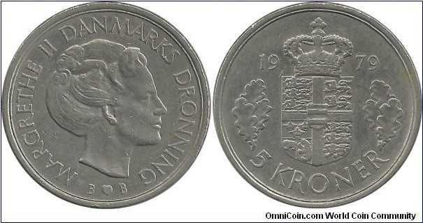 Denmark 5 Kroner 1979