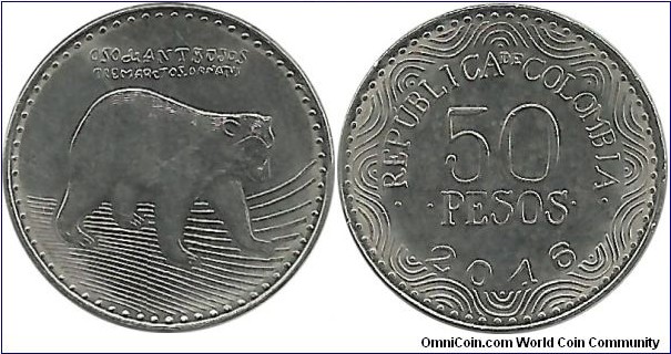 Colombia 50 Pesos 2016