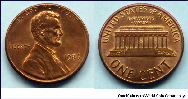 1986 Lincoln memorial cent.