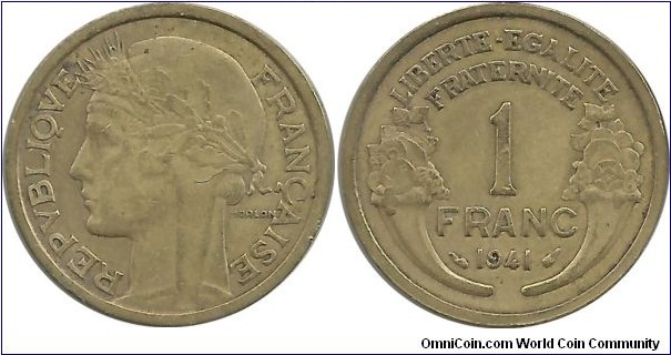 France 1 Franc 1941(AlBr)