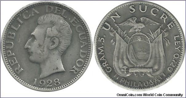 Ecuador 1 Sucre 1928