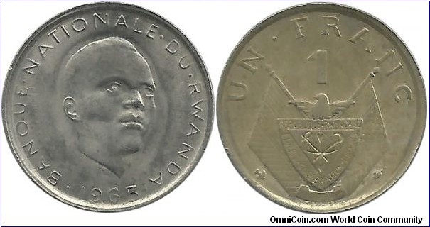 Rwanda 1 Franc 1965