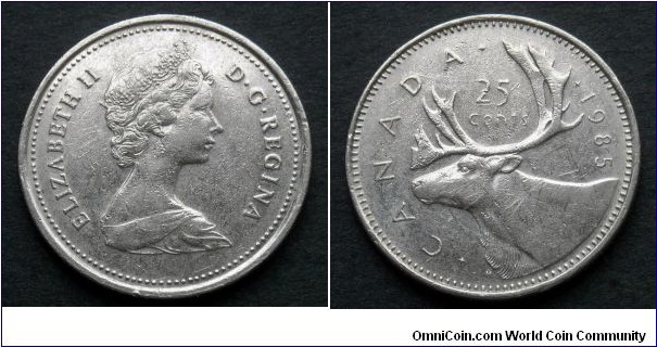 Canada 25 cents.
1985